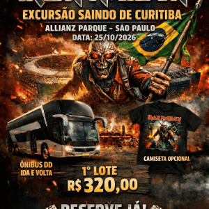 Excursão Iron Maiden 25/10 saindo de Curitiba