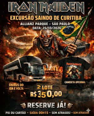 Excursão Iron Maiden 25/10 saindo de Curitiba