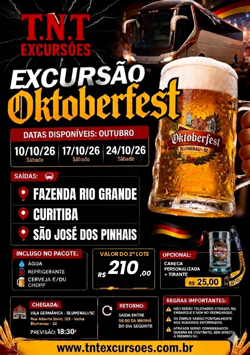 Excursão Oktoberfest 17/10/2026