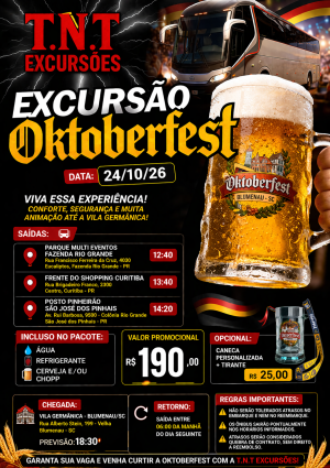 Excursão Oktoberfest 24/10/2026