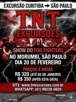 Excursão Foo Fighters 20/02/2027